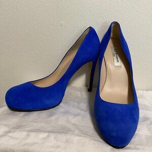 LK Bennett Designer Royal Blue Suede Stilettos